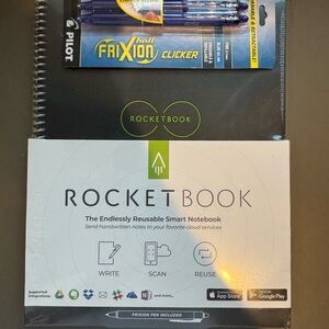 Rocketbook Reusable Smart Notebook with Pilot Frixion Pens